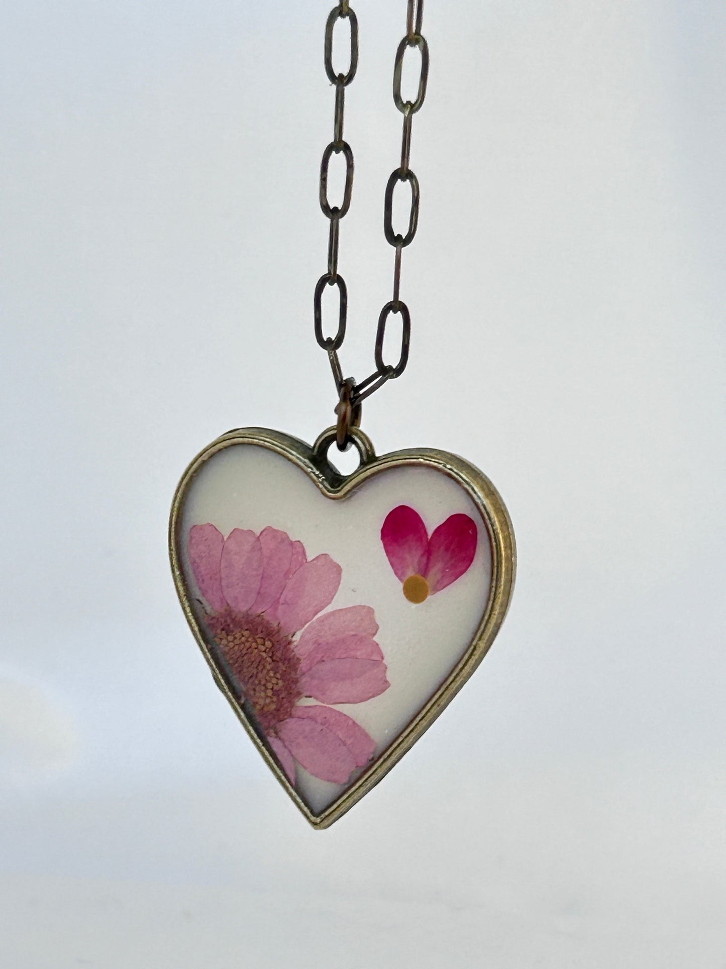 Antique Bronze Heart Necklace