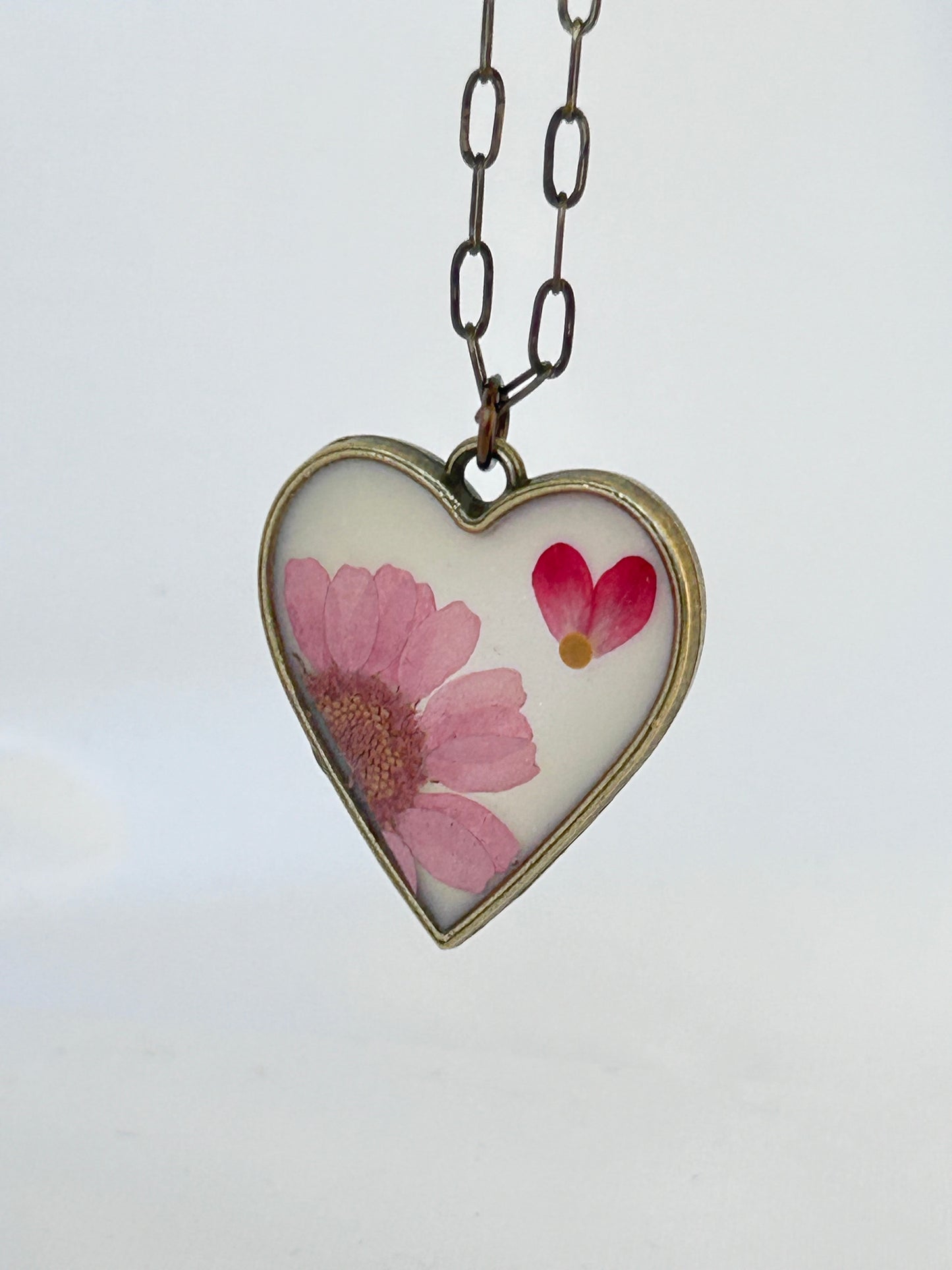 Antique Bronze Heart Necklace