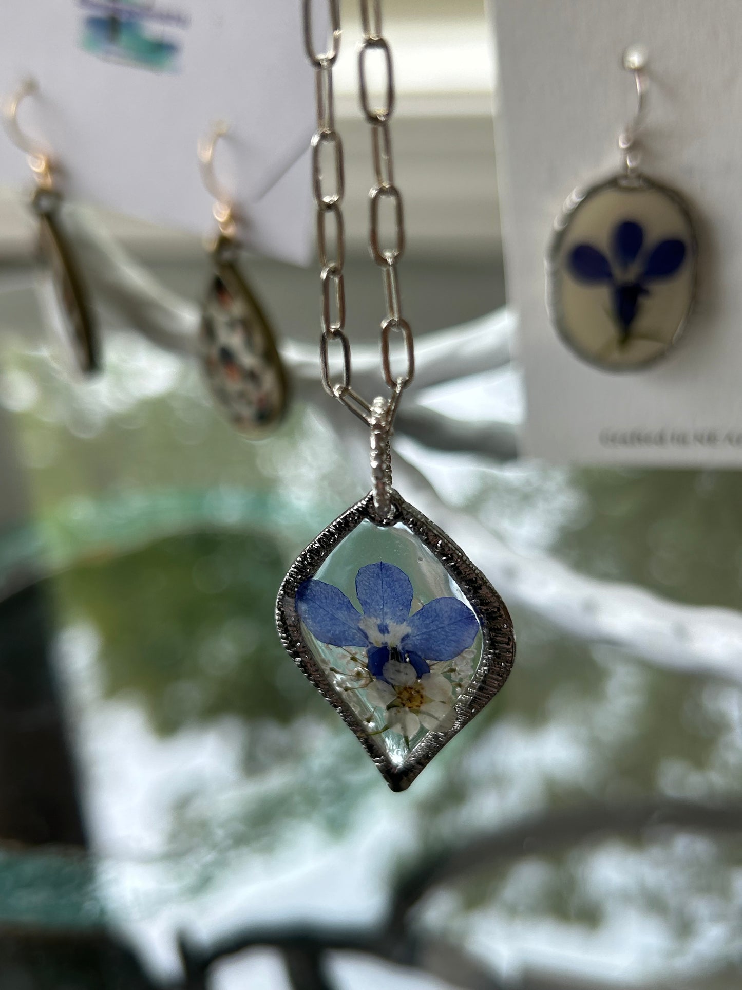 Forget-Me-Not Necklace Pendant for Mothers Day, or Any special occasion